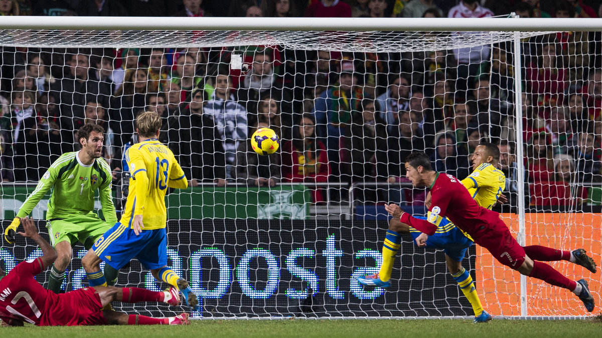 Ronaldo gjorde det avgörande målet i första matchen nere i Portugal.