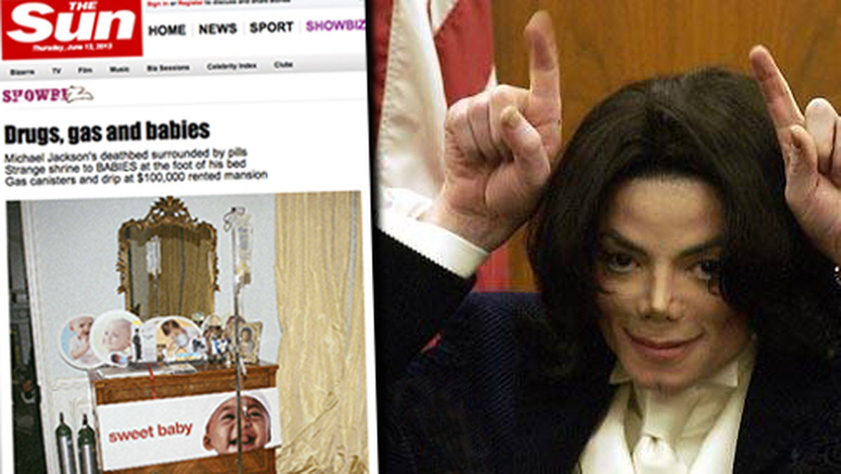Droger och ett altare med bilder på spädbarn – så såg det ut hos stjärnan Michael Jackson.