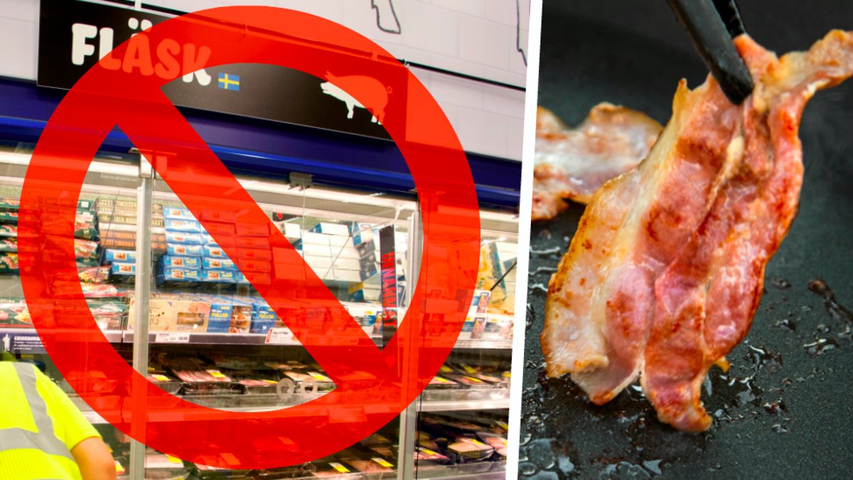 Det råder brist på bacon i många matbutiker. (Drago Prvulovic/Claudio Bresciani/TT)
