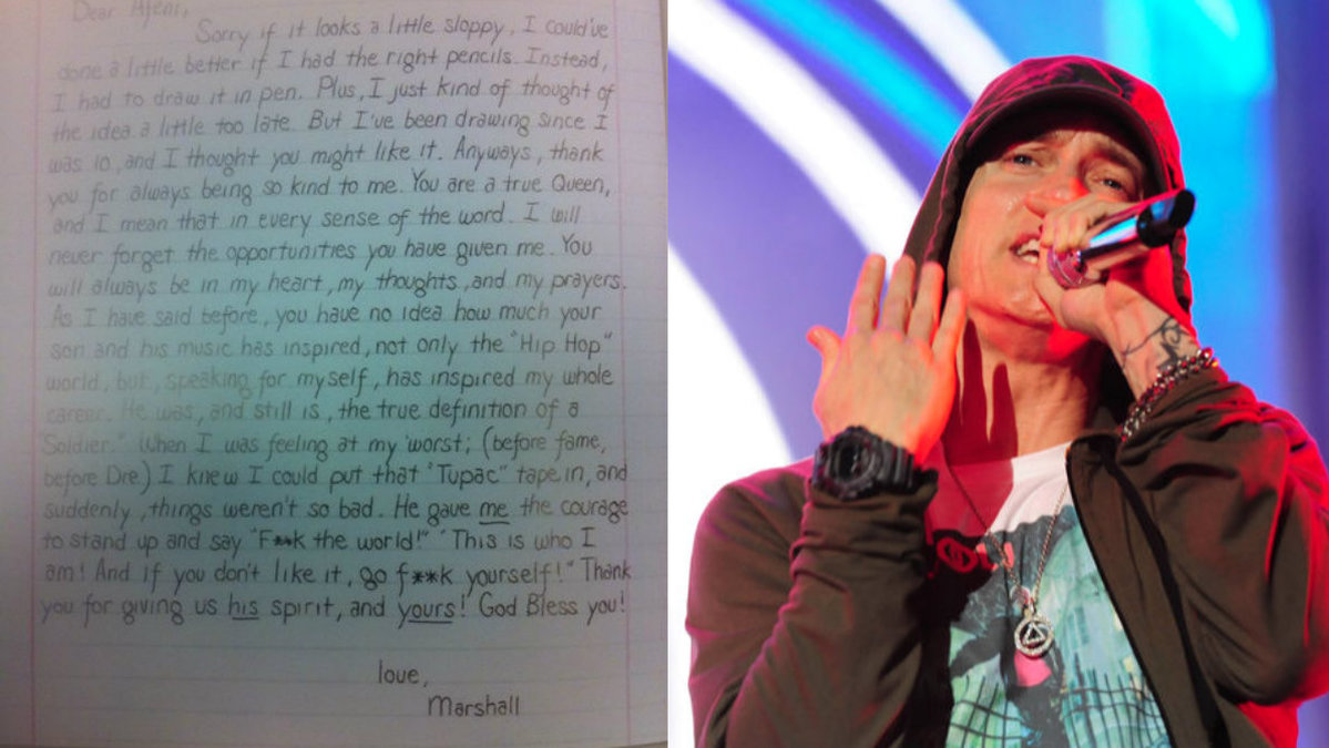 Eminem skrev brev till Tupacs mamma.