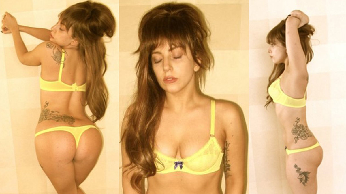 De här bilderna lade Gaga upp. 