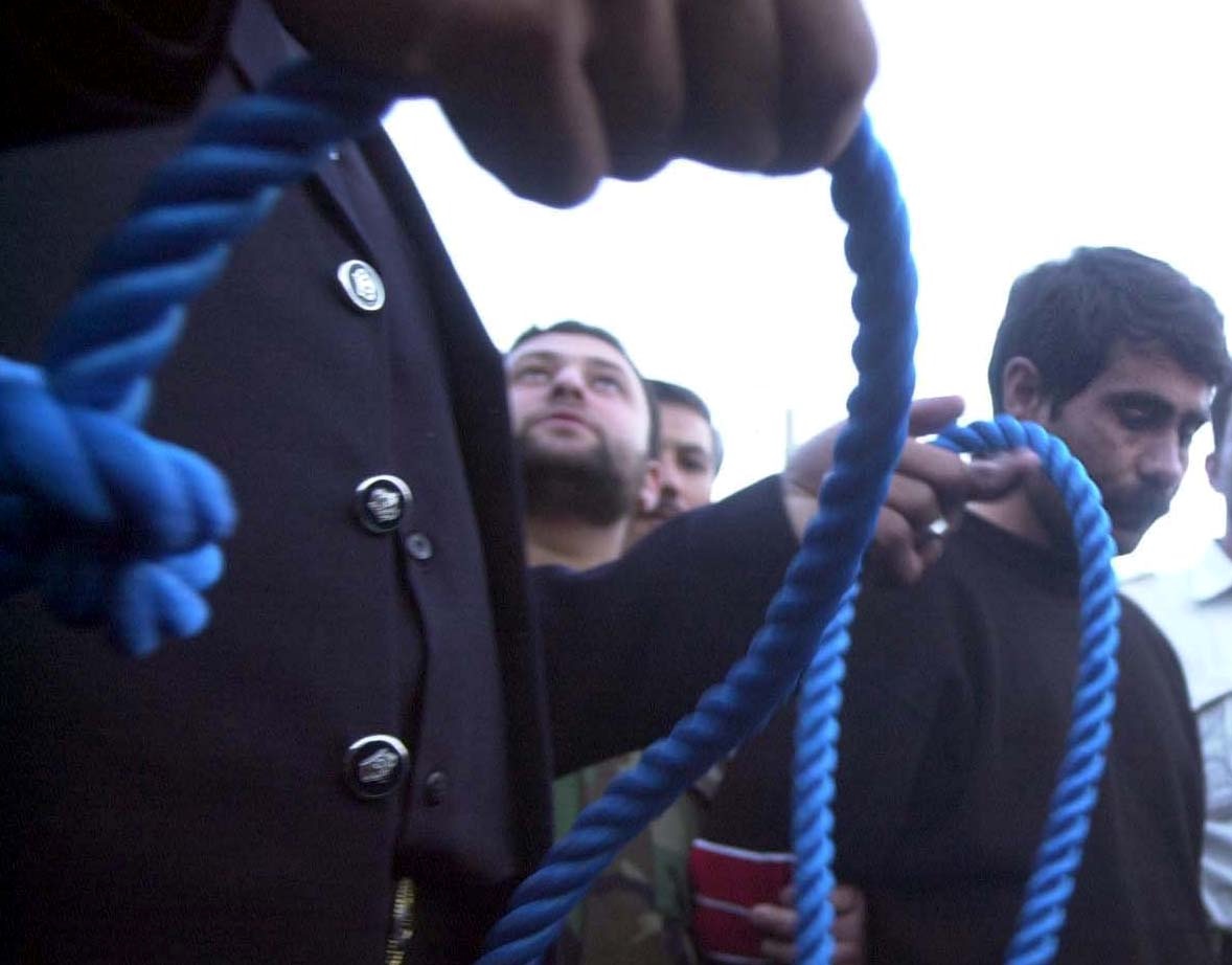 En hängning förbereds i Iran. (Bilden tagen vid ett annat tillfälle.)