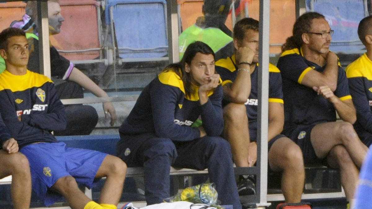 Zlatan fick se på när Sverige förlorade med klara 3–0 i den sista landskampen på Råsunda.