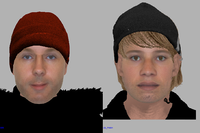 Här är fantombilden på de två misstänkta männen vid Humlegårdsfallet.