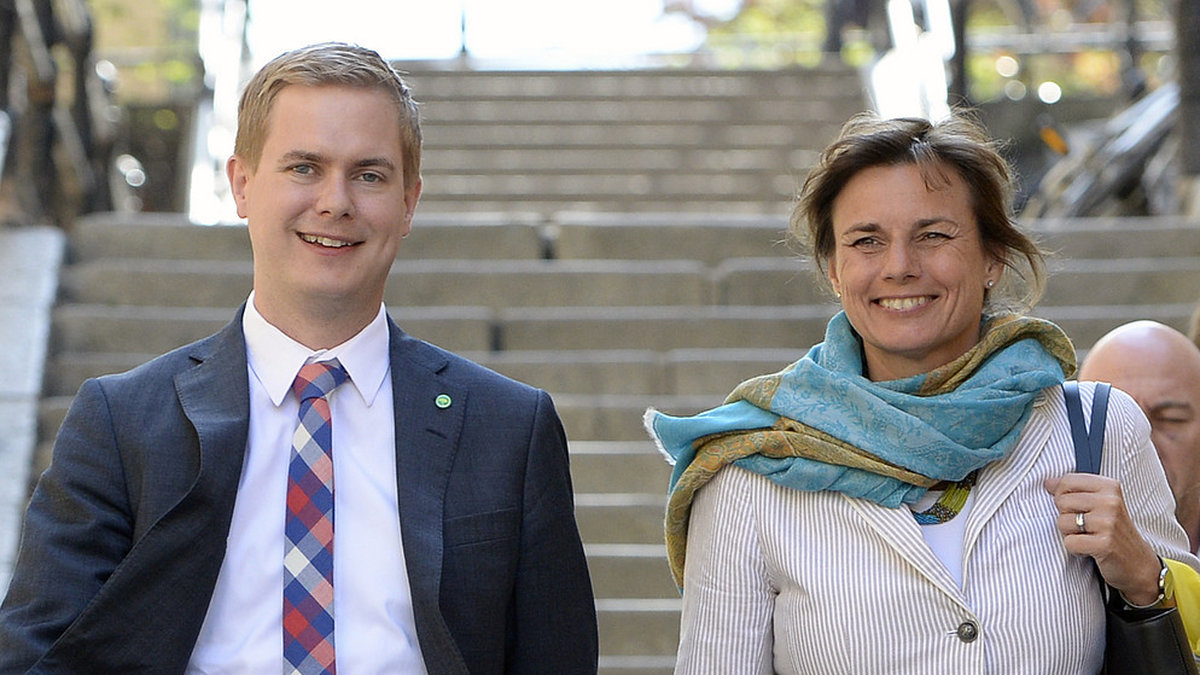 Gustav Fridolin och Isabella Lövin, Miljöpartiets språkrör.
