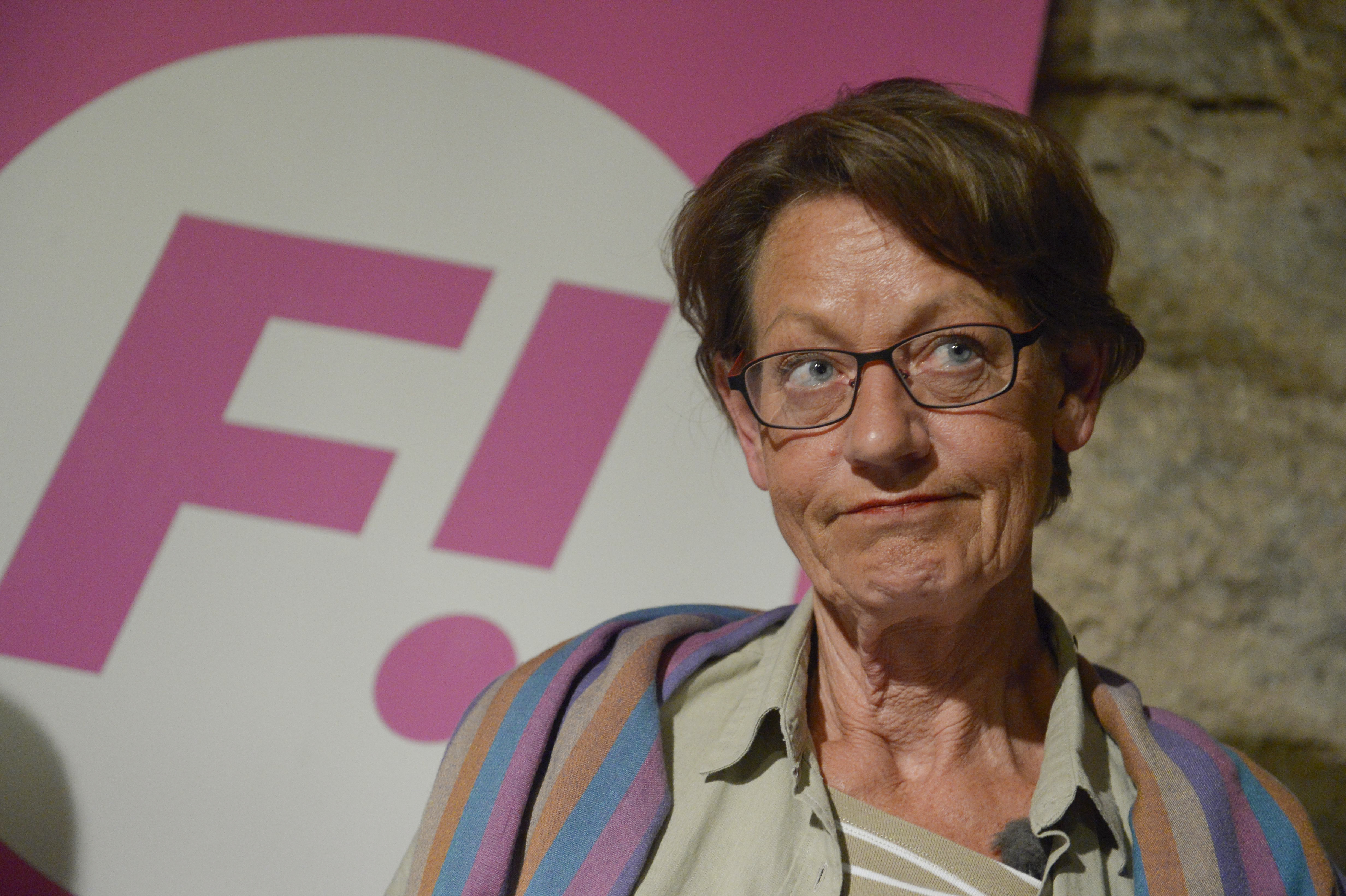 Gudrun Schyman, talesperson för Feministiskt initiativ