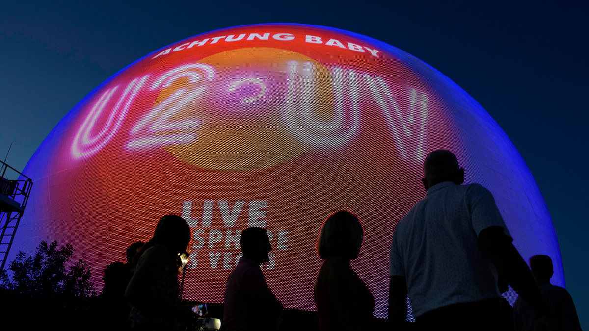 Fram till 16 december ger U2 konserter på Sphere i Las Vegas. Arkivbild.