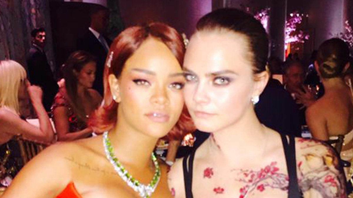 Rihanna och Cara på Met-galan.
