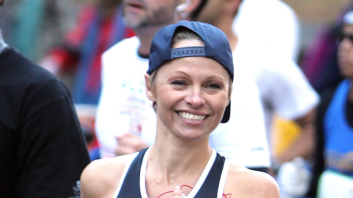 Stjärnans nya frisyr uppmärksammades när hon deltog i New York maraton.