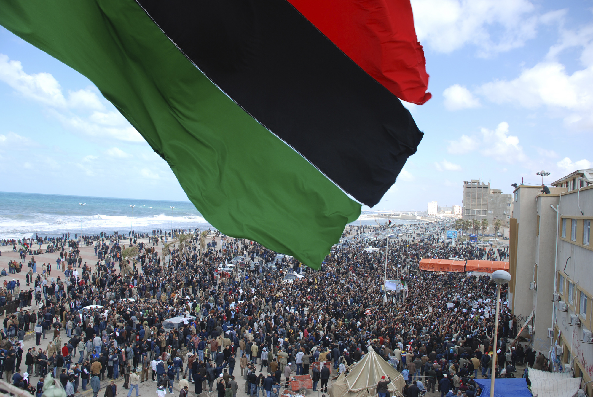 Muammar Khaddafi, Revolution, Uppror, Libyen, Khaddafi, Protester