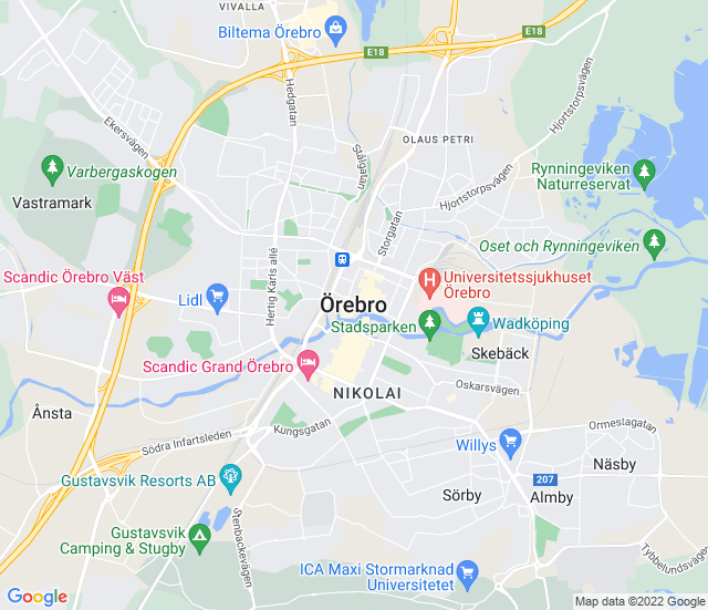 Google maps, Örebro