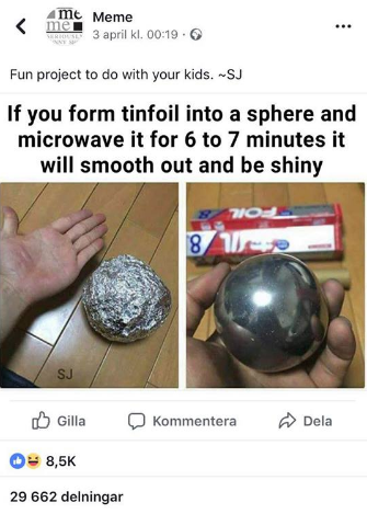 Farlig utmaning sprids på sociala medier Farlig utmaning sprids på sociala medier