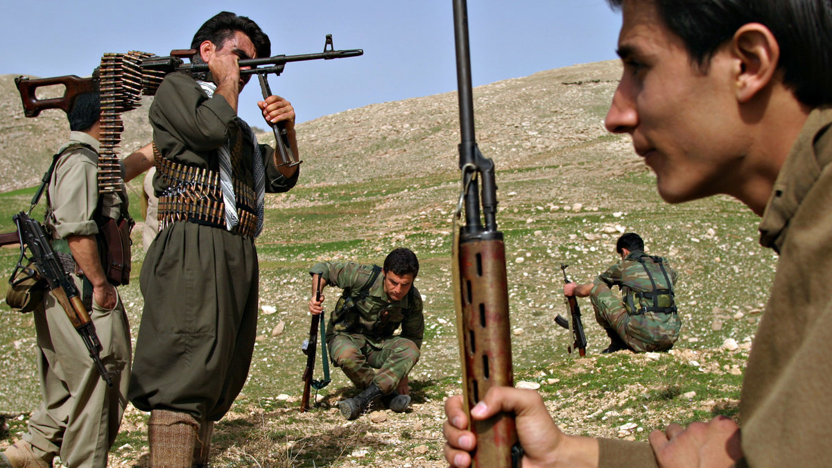 Kurdiska styrkor i Irak. 