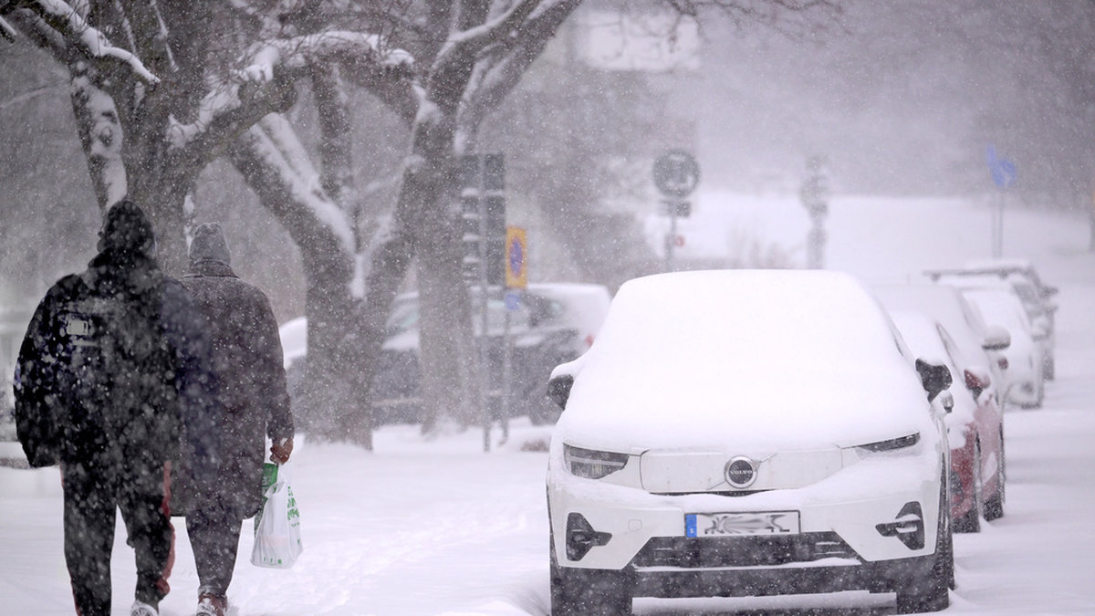 Snöovädret har varit värst längs Norrlandskusten och Gävleborg, men även Stockholm fick mycket snö i går.