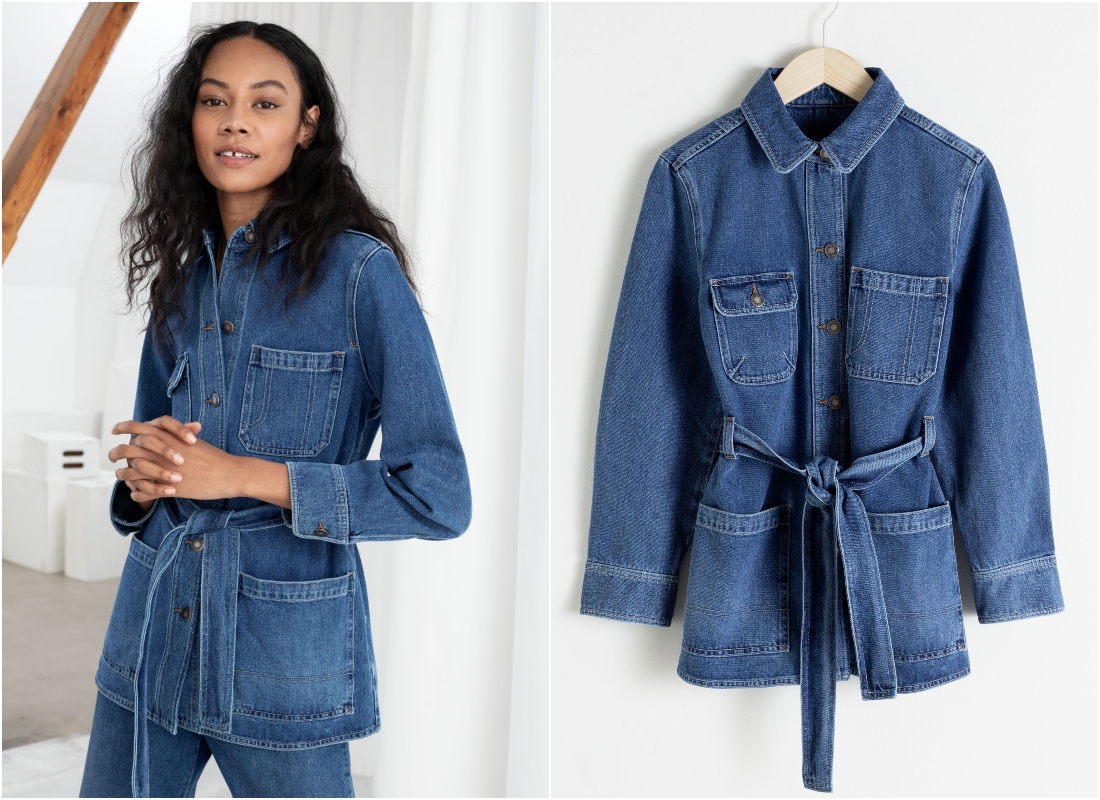 Jeansjacka med bälte Jeansjacka med bälte