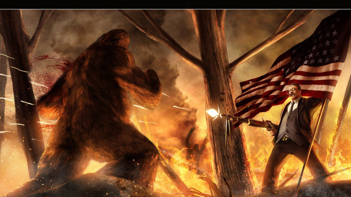 Teddy Roosevelt skjuter ihjäl Bigfoot.