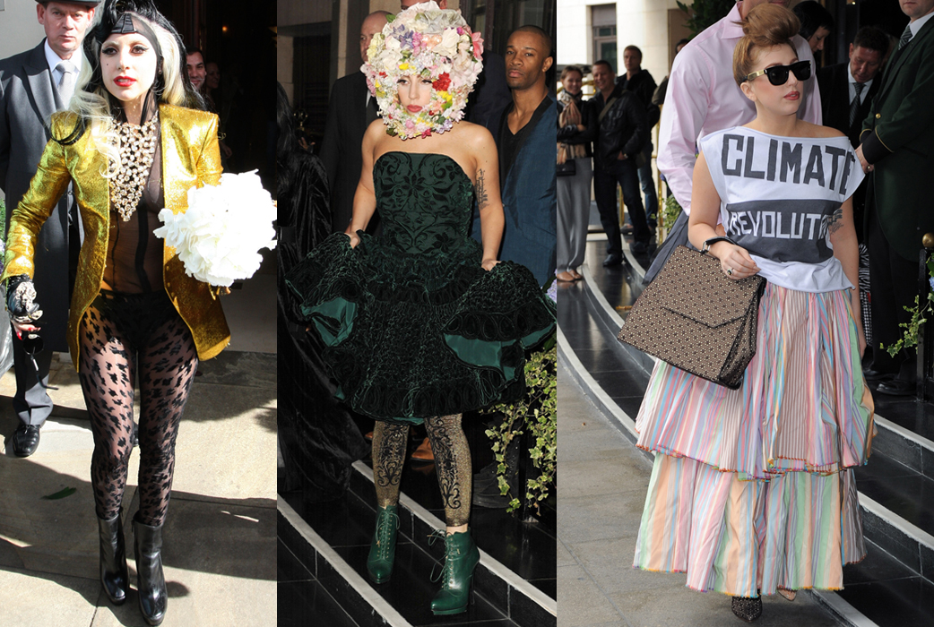 Lady Gaga har visat upp sig i den ena kreationen fulare än den andra. Och just som man frågar sig vad det är för fel på en t-shirt och en kjol – ja, då visar Gaga upp sig i det och skrämmer slag på halva planeten. Lady Gaga har visat upp sig i den ena kreationen fulare än den andra. Och just som man frågar sig vad det är för fel på en t-shirt och en kjol – ja, då visar Gaga upp sig i det och skrämmer slag på halva planeten.