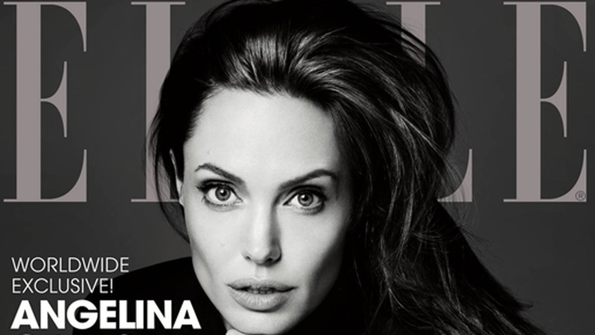 Angelina Jolie på omslaget till Elle. 