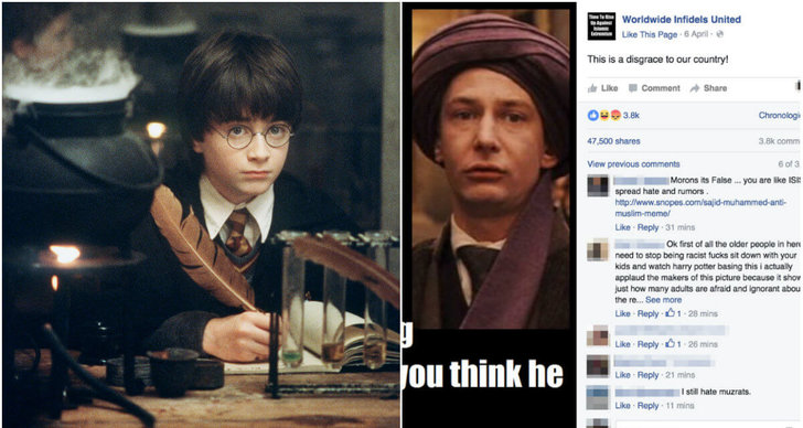 Facebook, Rasism, Harry Potter
