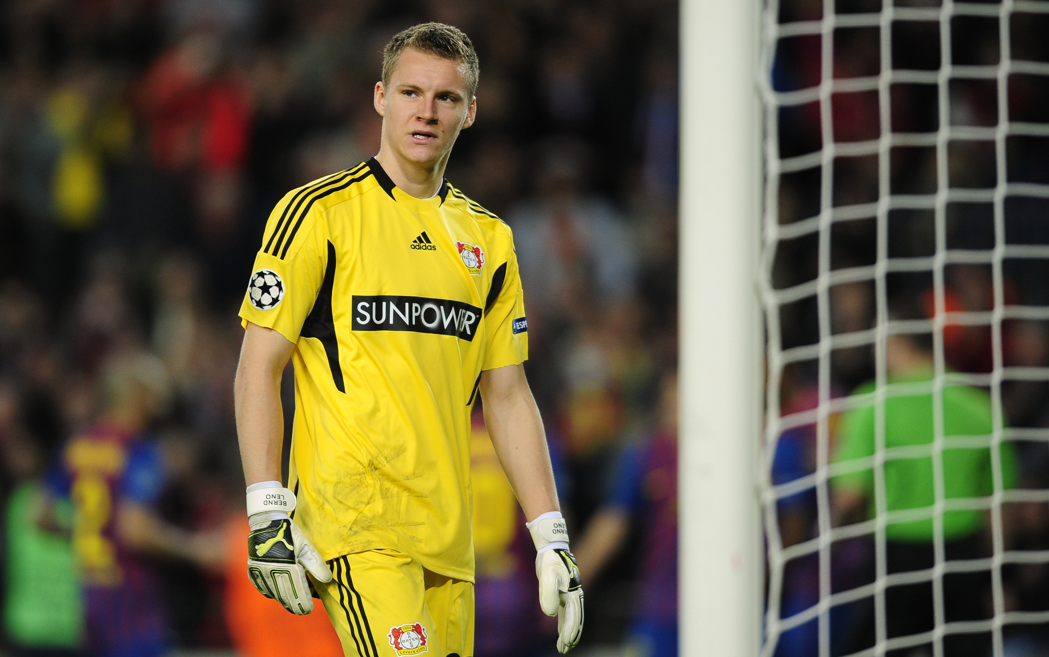 ...När Bernd Leno och hans Leverkusen krossades med 7-1. ...När Bernd Leno och hans Leverkusen krossades med 7-1.