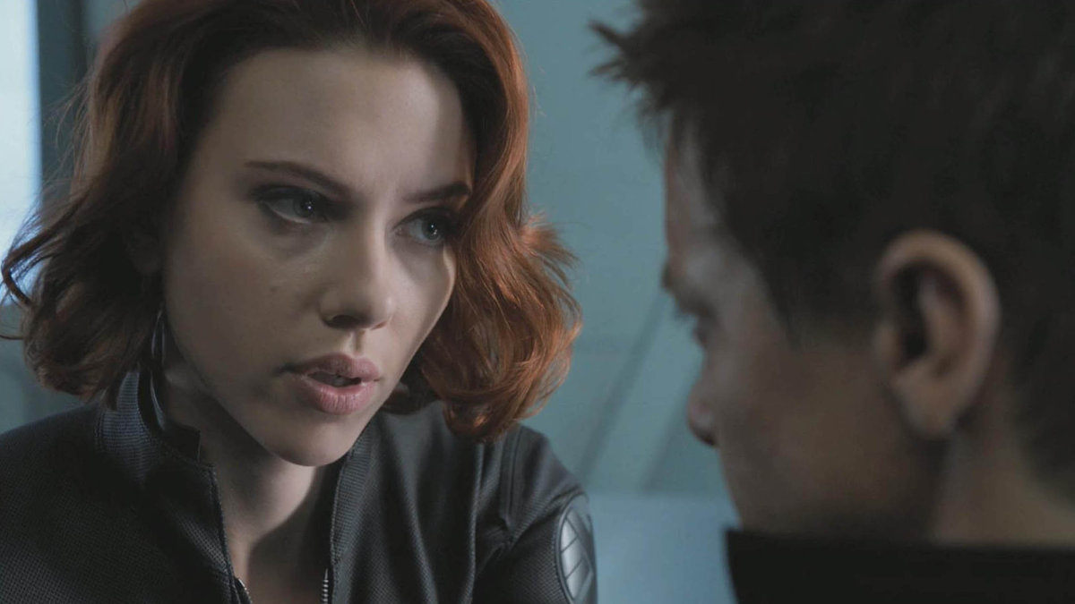 Scarlett Johansson som "Black Widow".