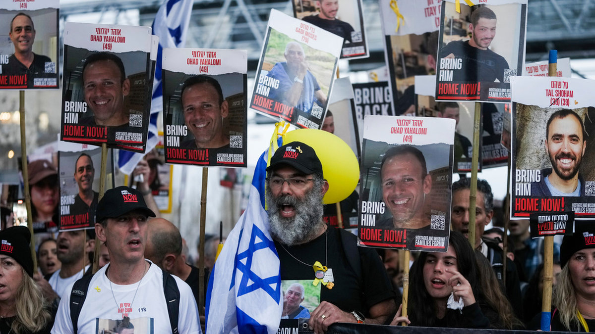 En israelisk protestmarsch har pågått i fyra dagar till stöd för dem som tagits som gisslan av bland andra terrorstämplade Hamas 7 oktober.