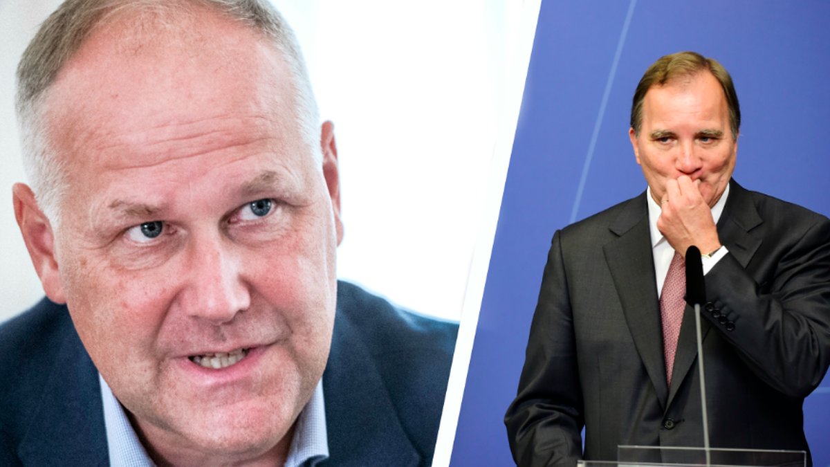 Vänsterpartiets Sjöstedt och statsminister Stefan Löfven. 