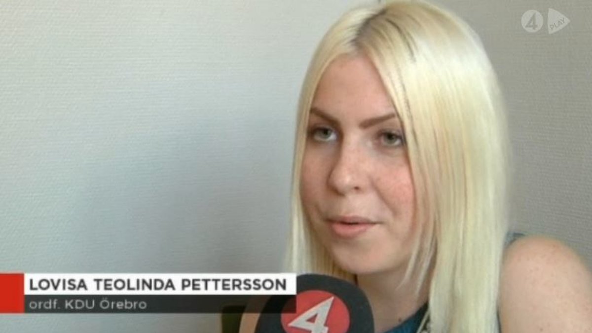 Hon är KDU-ordförande i Örebro län.