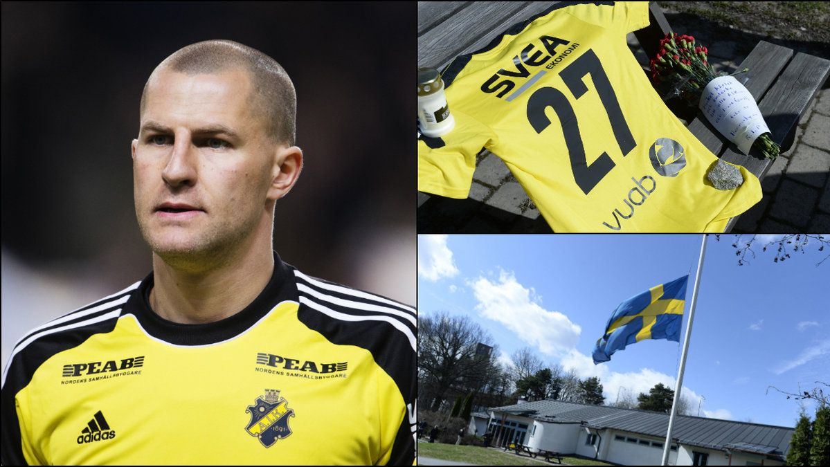 Ivan Turina sörjs på AIK:s träningsanläggning Karlberg under torsdagen. 