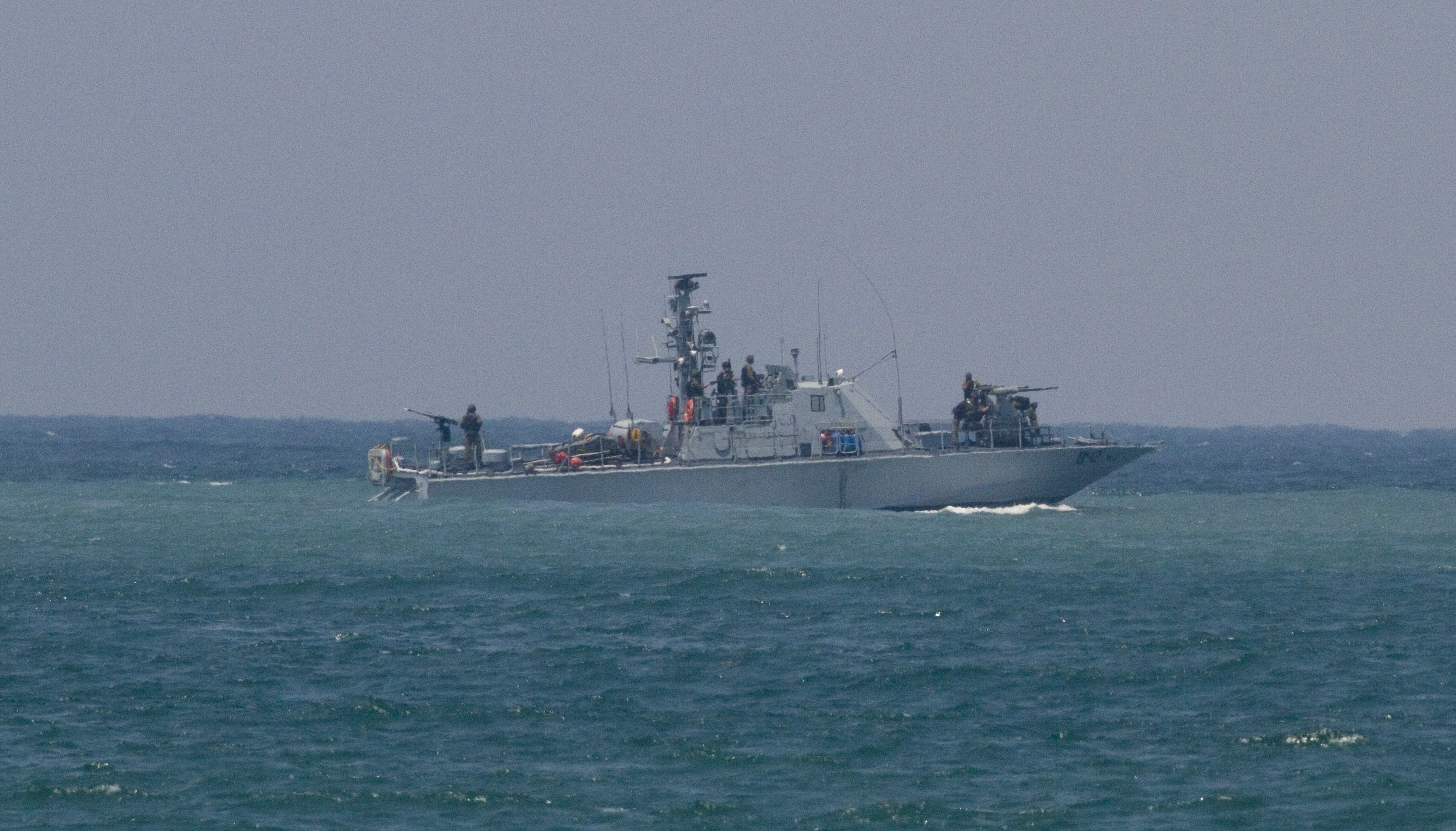 Israelisk militär mötte Ship to Gaza-båten Dignité till havs. 