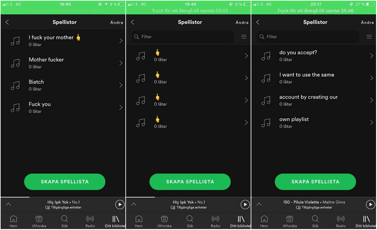 Patricia fick sin Spotify hackad. Patricia fick sin Spotify hackad.