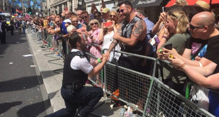 Förlovning, London, Pride, Polisen