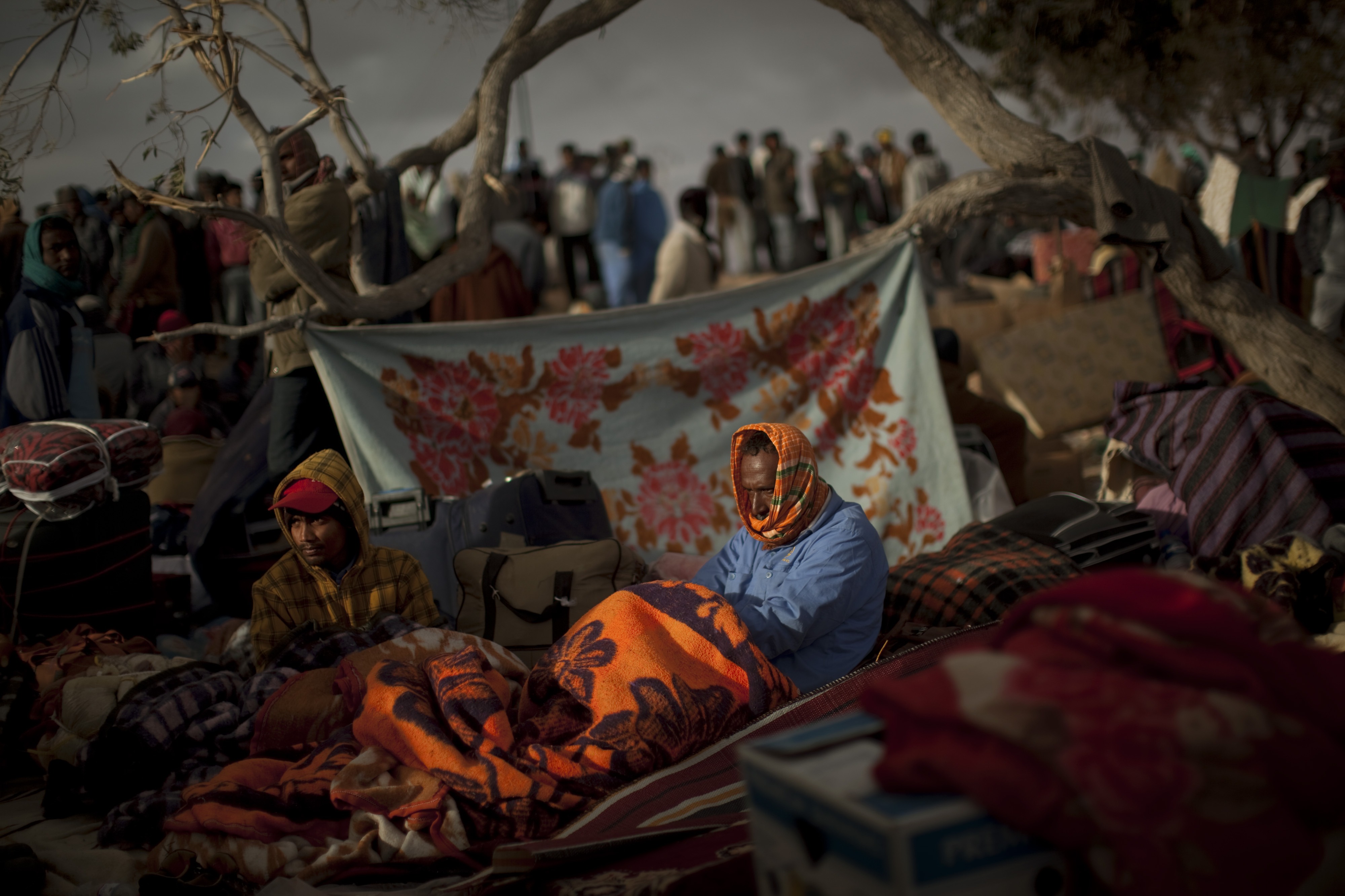 Ett flyktingläger i Libyen.