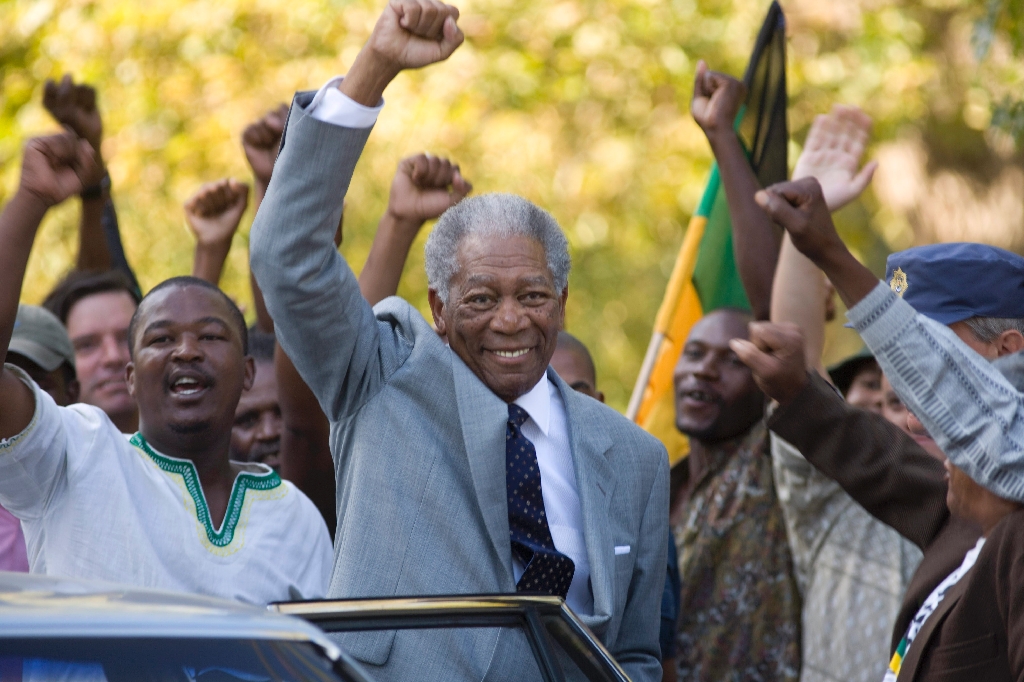 Morgan Freeman som Nelson Mandela i filmen "Invictus".