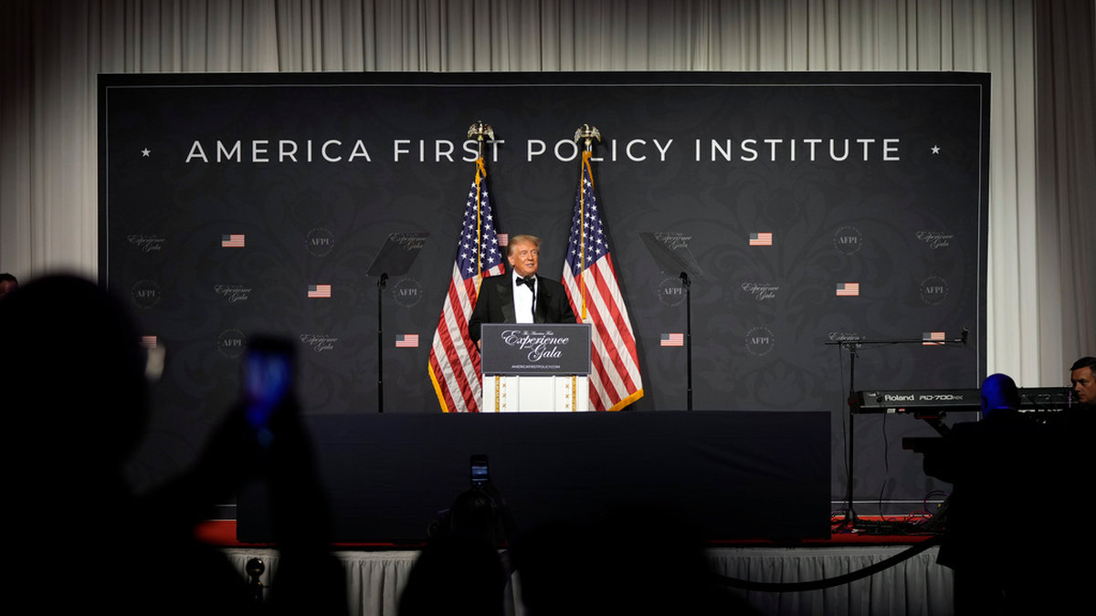 USA:s tidigare president Donald Trump vid ett tal i Mar-a-Lago i november.